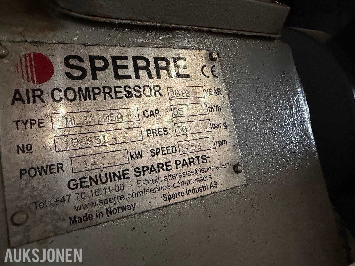 Sperre startluftkompressorer x3 selges samlet
