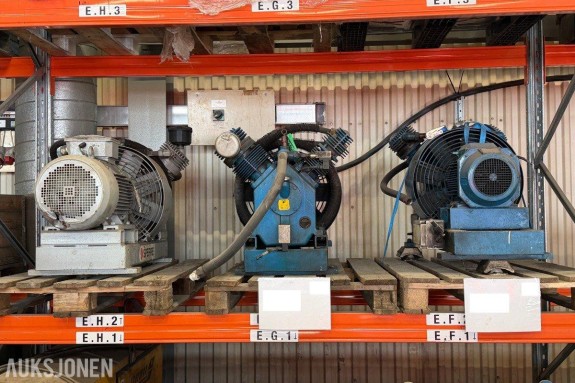 Sperre startluftkompressorer x3 selges samlet