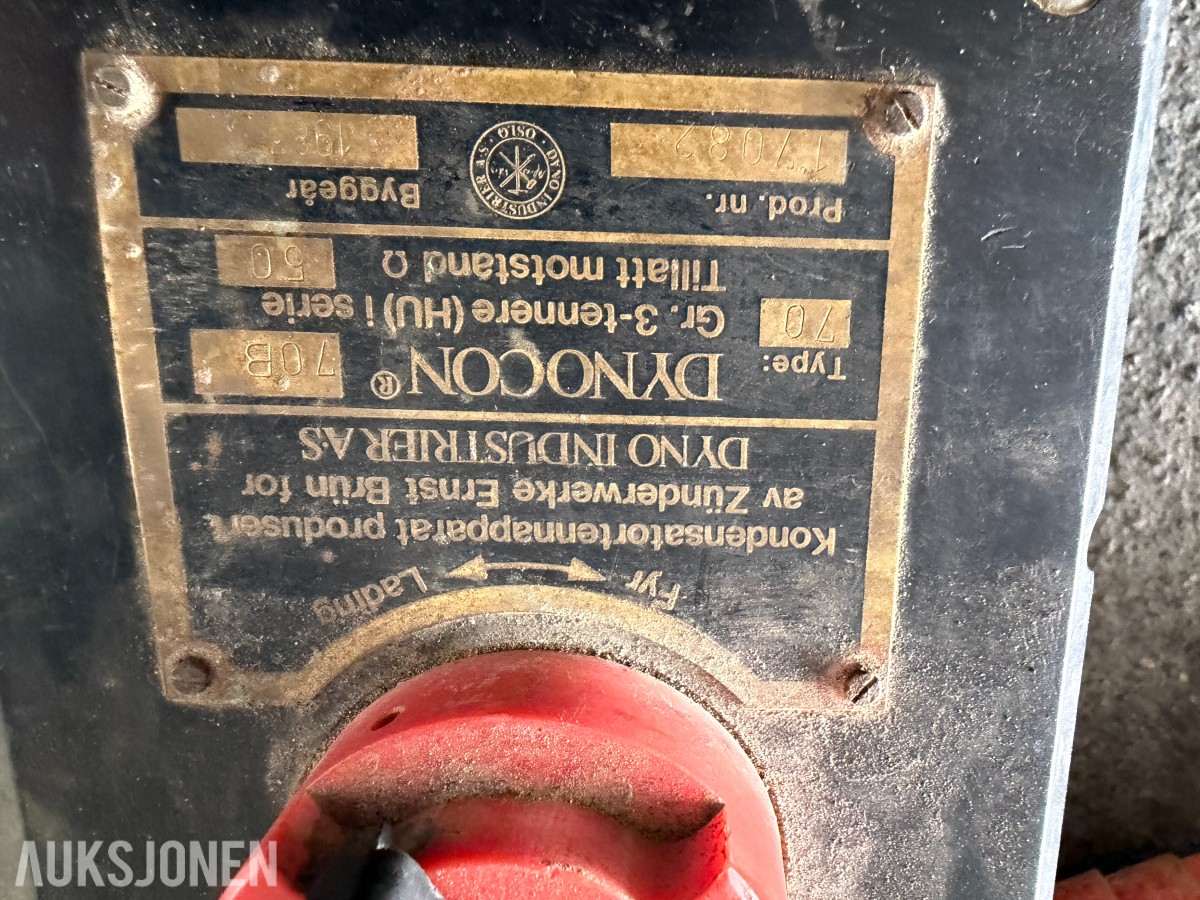 Dynocon 70B skyteapparat/tennapparat med tilbehør
