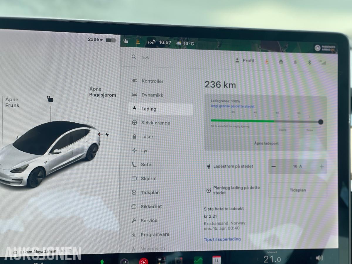 2019 Tesla Model 3 AWD Ryggekamera, Navigasjon, EU ok til 03.2028