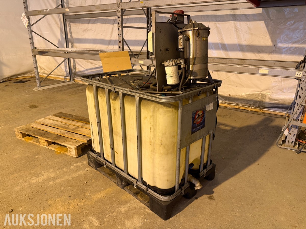 Maskin for oljefiltrering 600 liter