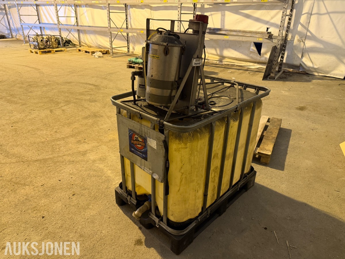 Maskin for oljefiltrering 600 liter