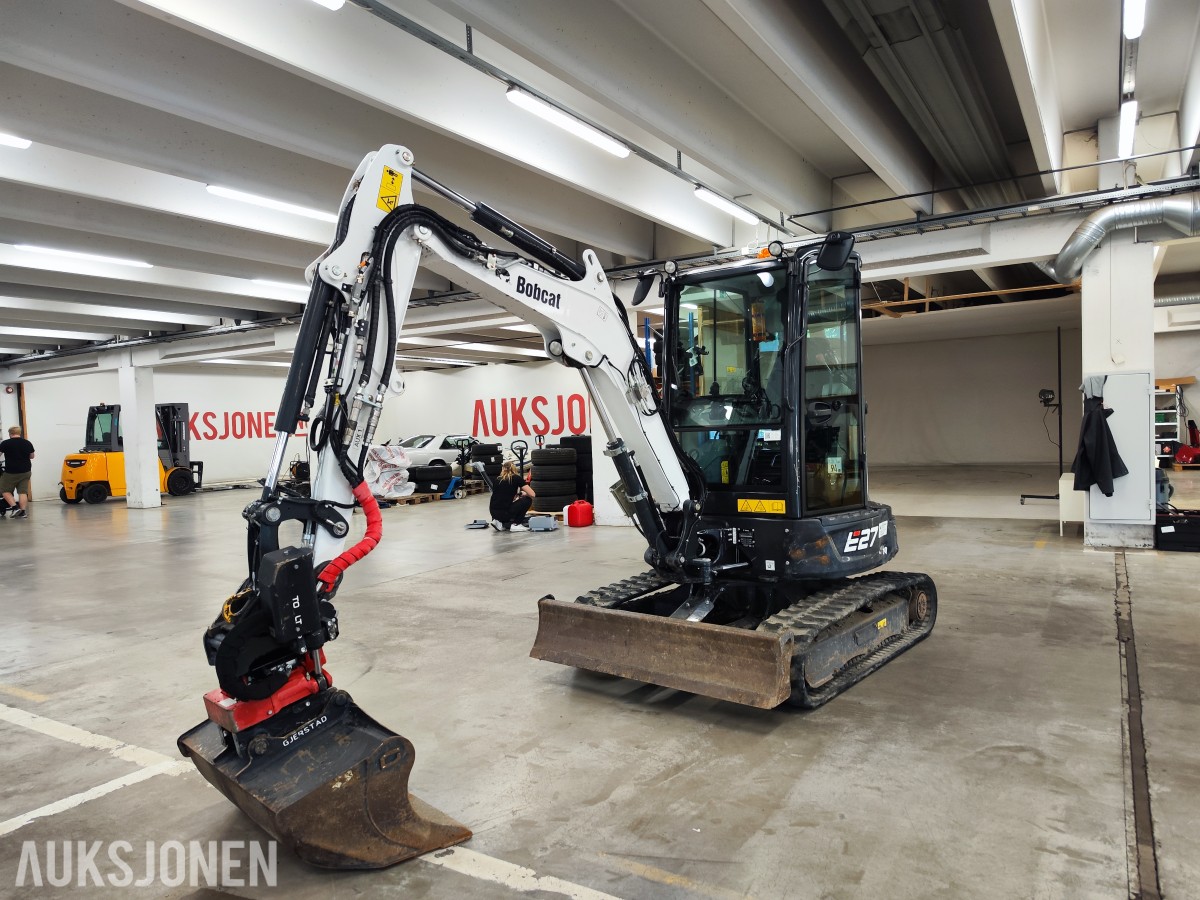 2024 Bobcat E27 Rototilt, 3 skuffer, klype,hamme,sentralsmøring