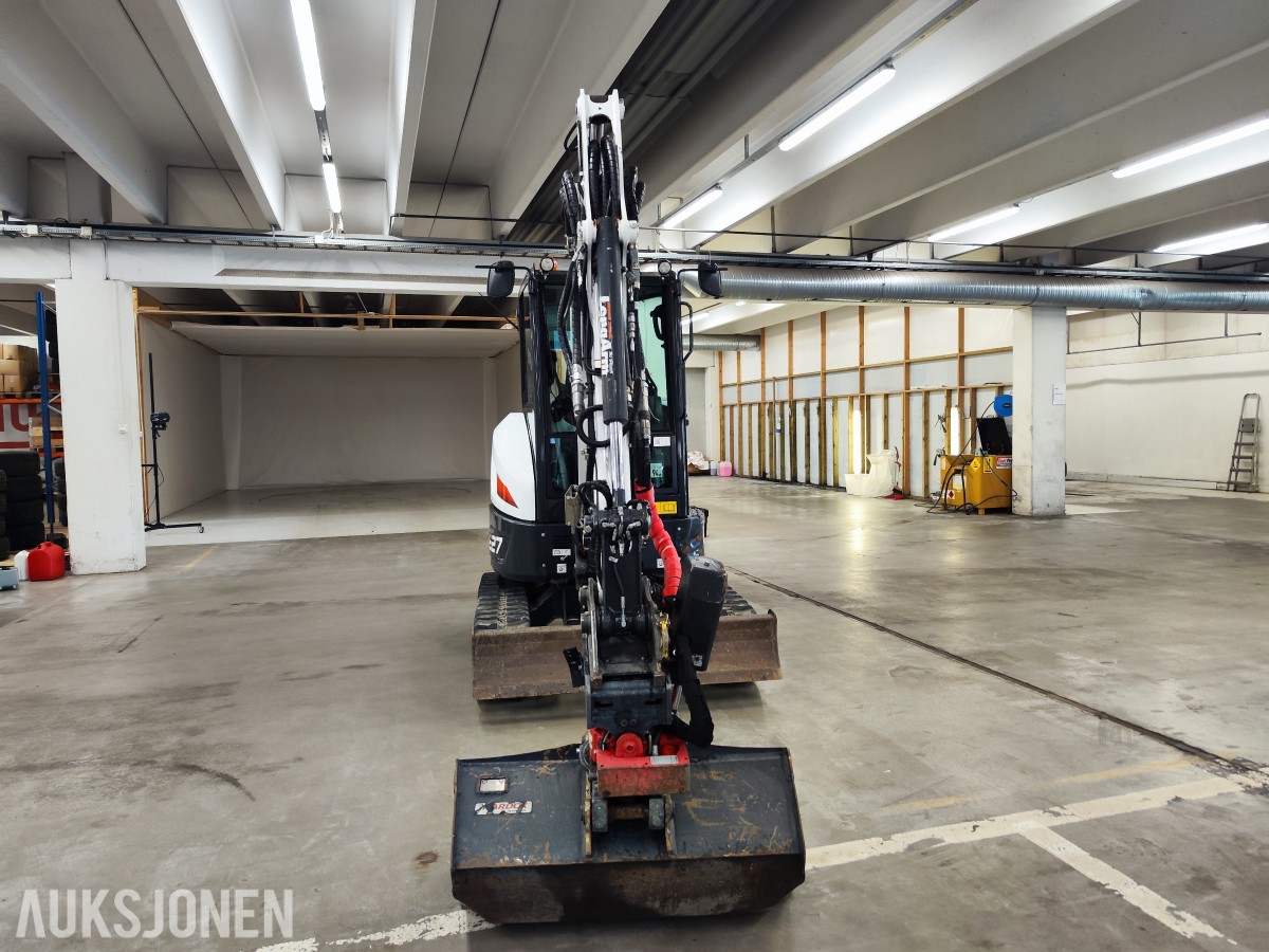 2024 Bobcat E27 Rototilt, 3 skuffer, klype,hamme,sentralsmøring