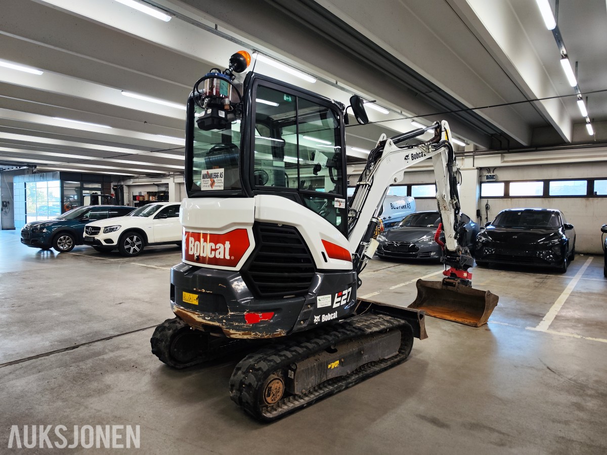 2024 Bobcat E27 Rototilt, 3 skuffer, klype,hamme,sentralsmøring