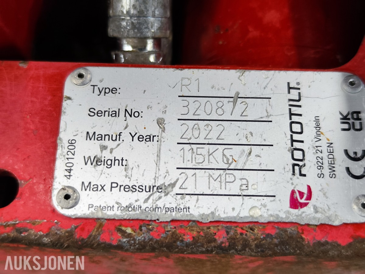 2024 Bobcat E27 Rototilt, 3 skuffer, klype,hamme,sentralsmøring