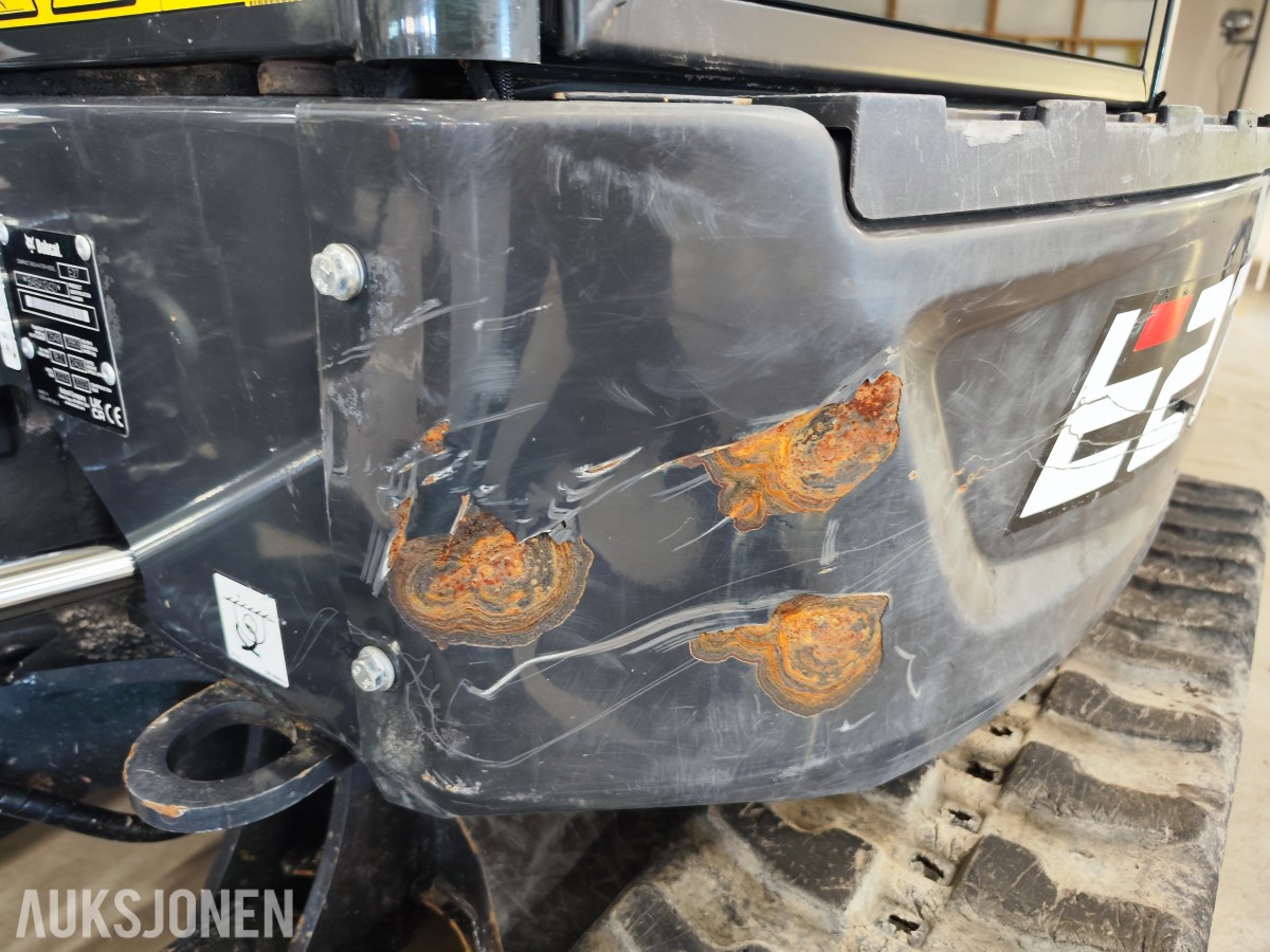 2024 Bobcat E27 Rototilt, 3 skuffer, klype,hamme,sentralsmøring