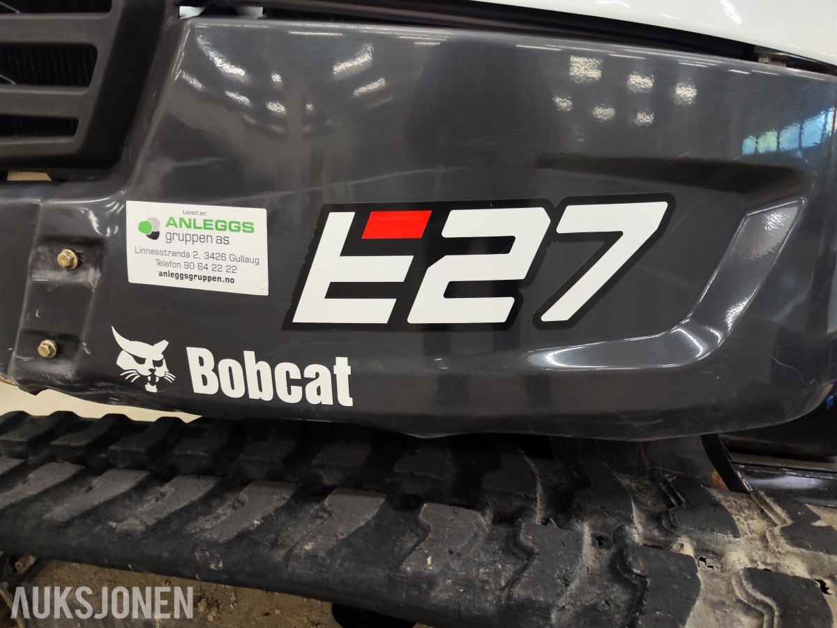 2024 Bobcat E27 Rototilt, 3 skuffer, klype,hamme,sentralsmøring
