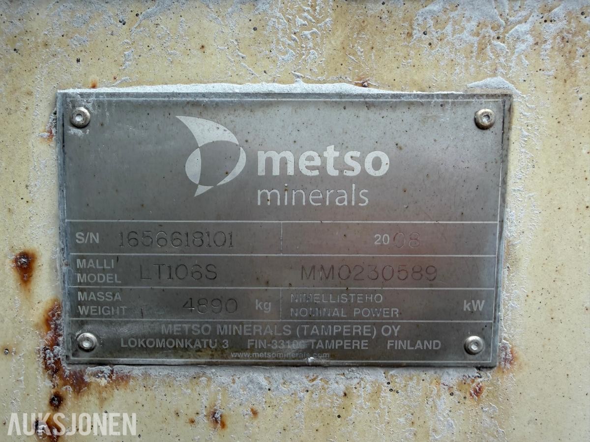2008 Metso Lokotrack LT106S knuseverk med hengersikt – Reparasjonsobjekt