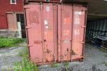 Container med rørdeler og diverse