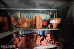 Container med rørdeler og diverse
