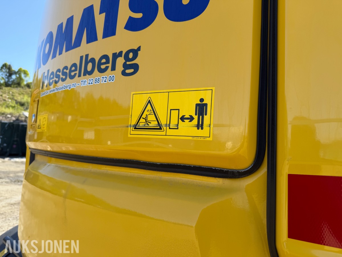 2024 Komatsu PW98 MR Hjulgraver med knekkbom, skjær, støttelabber, og fast sorteringsklype - Kun 1095 timer