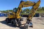 2024 Komatsu PW98 MR Hjulgraver med knekkbom, skjær, støttelabber, og fast sorteringsklype - Kun 1095 timer