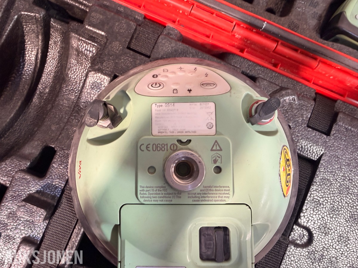 Leica GS14 med CS15 feltkontroller og tilbehør