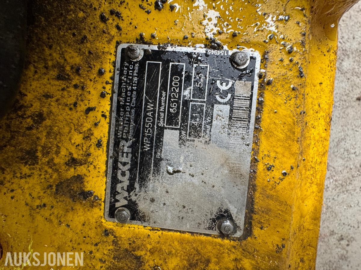2007 Wacker Neuson WP 1550AW vibroplate