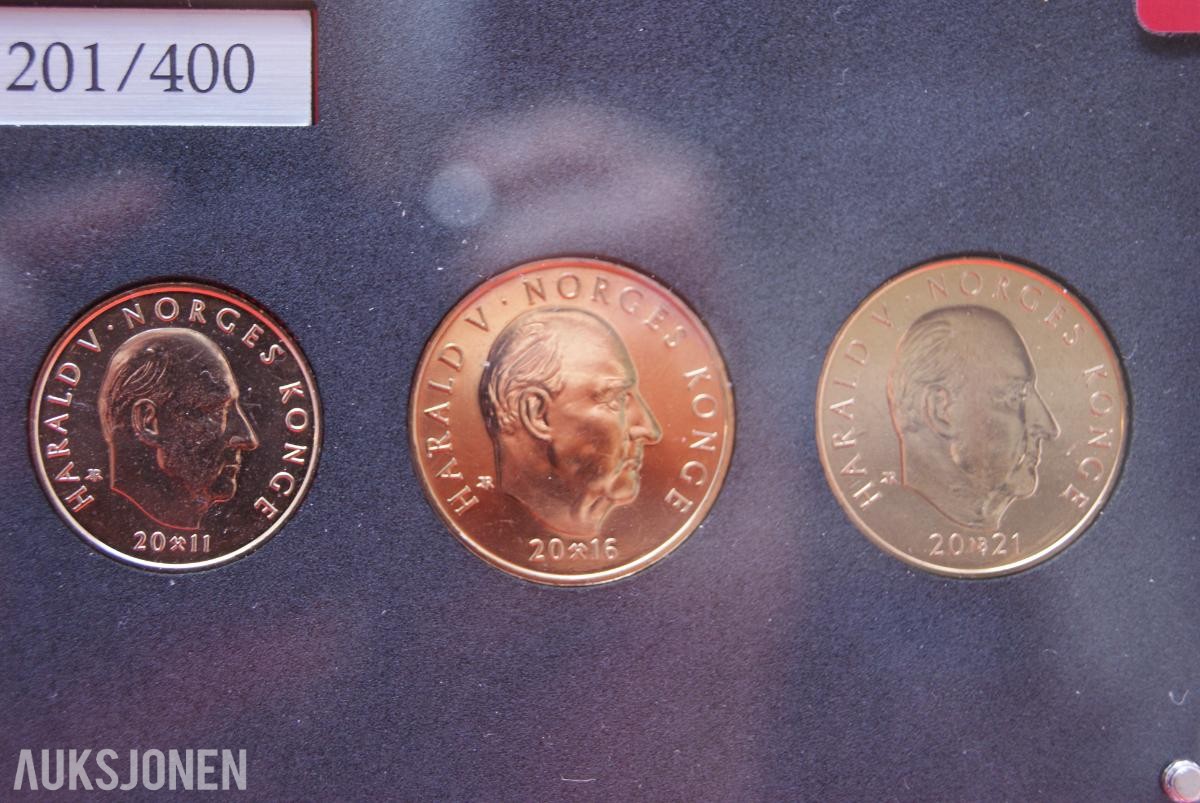 SØLV MYNTER/MEDALJER = SIGNINGEN AV KONG HARALD V 30 ÅR 1991-2021!