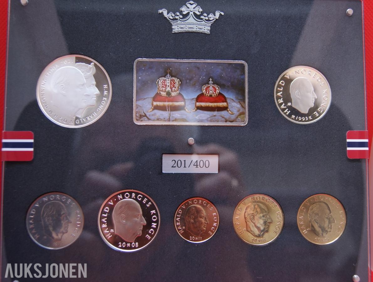 SØLV MYNTER/MEDALJER = SIGNINGEN AV KONG HARALD V 30 ÅR 1991-2021!