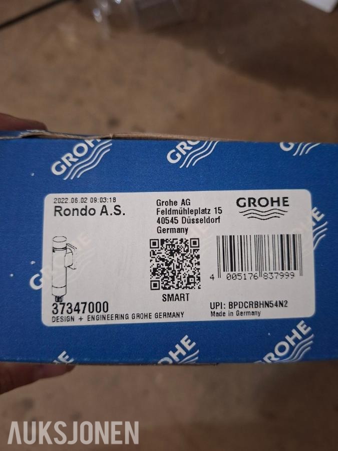 1 stk Grohe Rondo A.S. 37347000 - Tidsstyrt/selvlukkende armatur