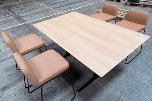 Moderne møte-/spisebord med 4 stoler, 1600 x 1000 mm