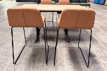Moderne møte-/spisebord med 4 stoler, 1600 x 1000 mm