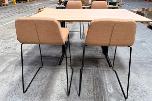 Moderne møte-/spisebord med 4 stoler, 1600 x 1000 mm