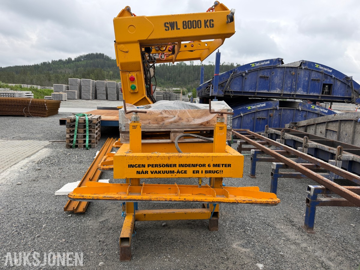 1997 Vacuum Lifting Company Vakuumløfter / 8 tonn løftekapasitet / Sertifisert
