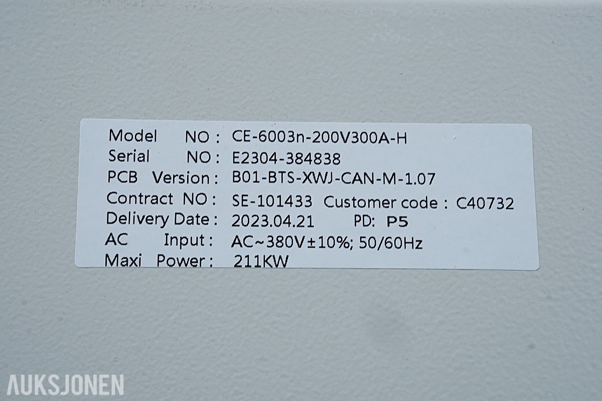 2023 Neware CE-6003n-200V300A-H Batteritestsystem AC 380V 3FAS