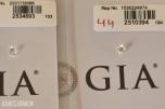 ET PAR: 0,62ct totalt. Naturlige Diamanter/GIA D/VVS1/Triple Excellent.