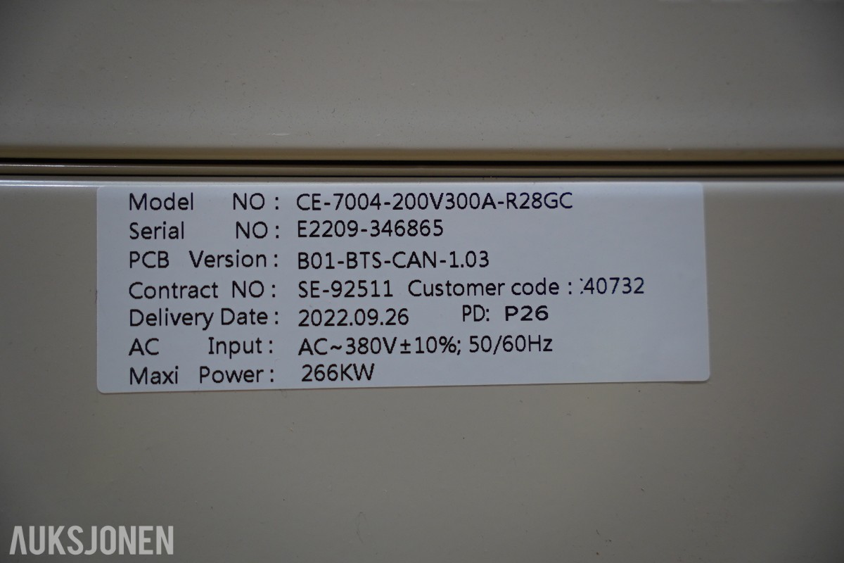 2022 NEWARE CE-7004-200V300A-R28GC batteritestsystem – 200 V / 300 A