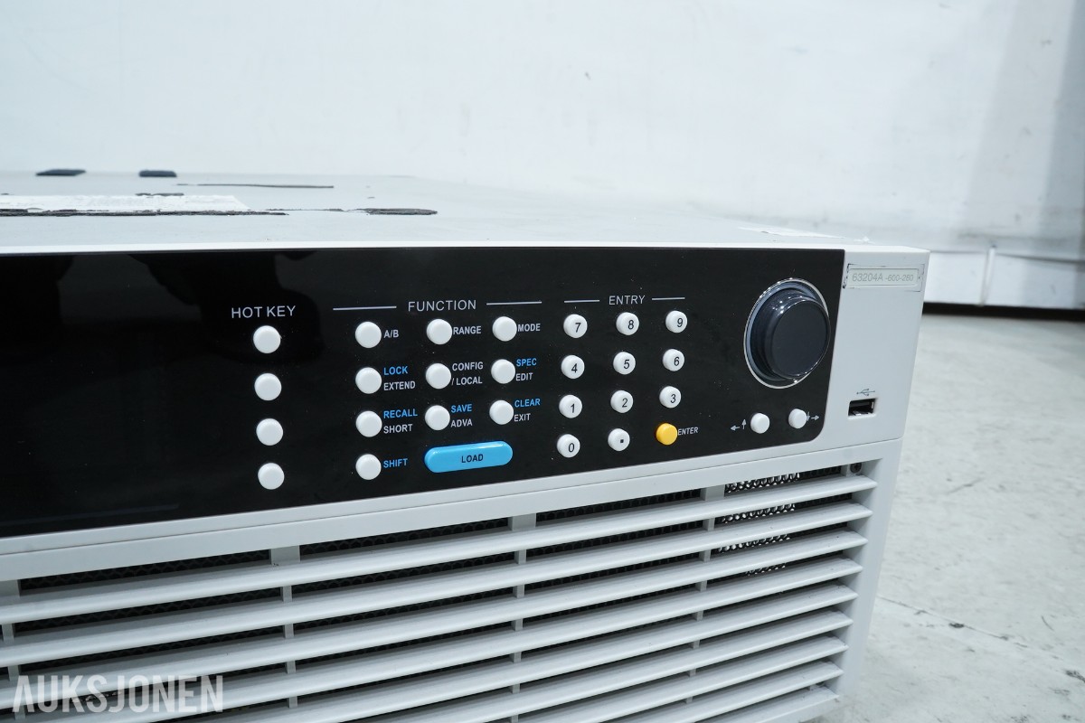Chroma 63204A-600-280 DC elektronisk last – 600V / 280A / 4kW med tilbehør