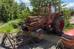 1974 Volvo BM650 traktor med frontlaster, lavt timeantall, repobjekt