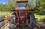 1974 Volvo BM650 traktor med frontlaster, lavt timeantall, repobjekt