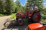1974 Volvo BM650 traktor med frontlaster, lavt timeantall, repobjekt