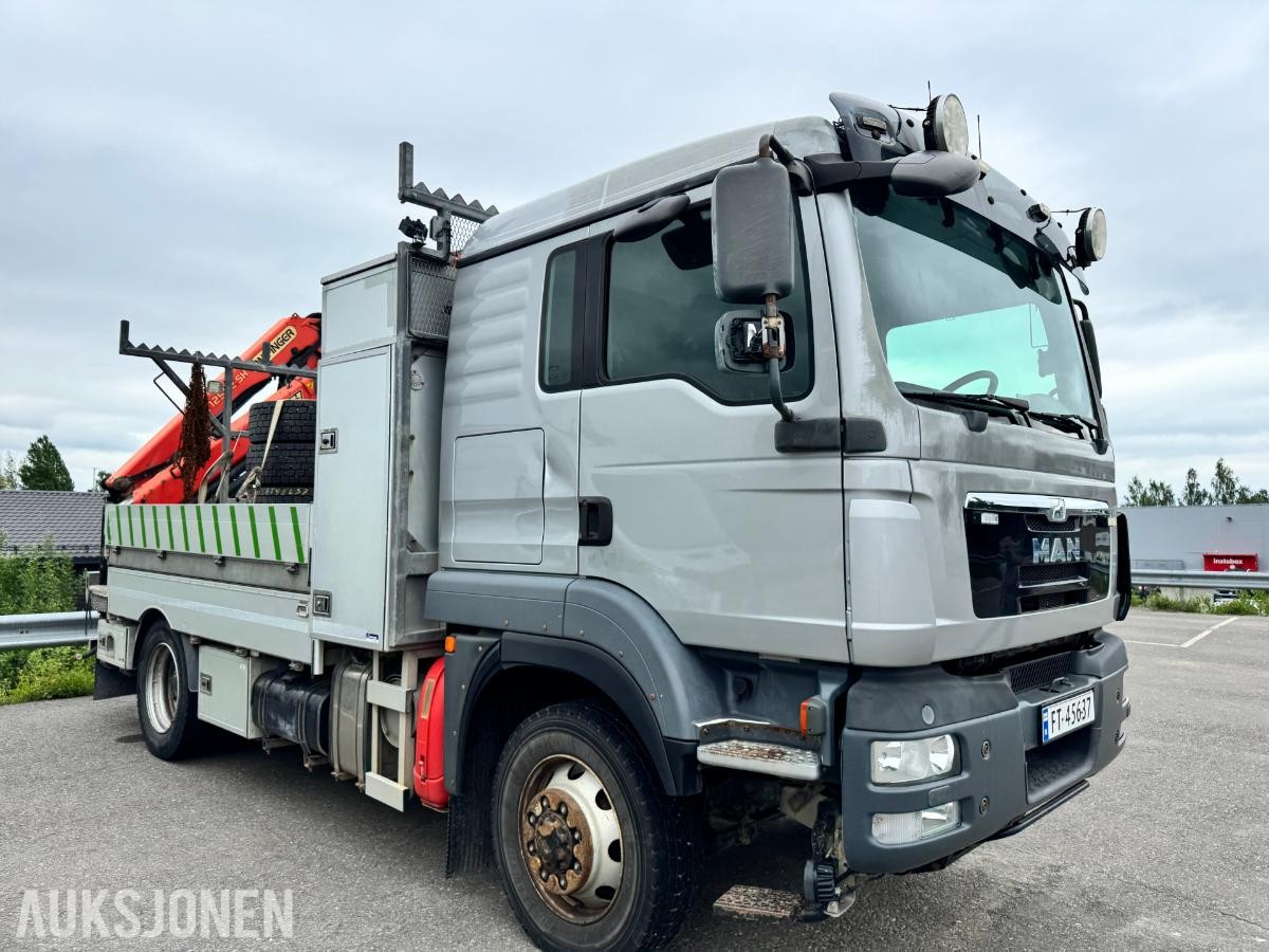 2014 MAN TGM 13.290 linjebil med kran og mannskapskurv