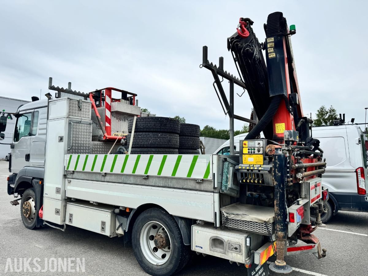 2014 MAN TGM 13.290 linjebil med kran og mannskapskurv