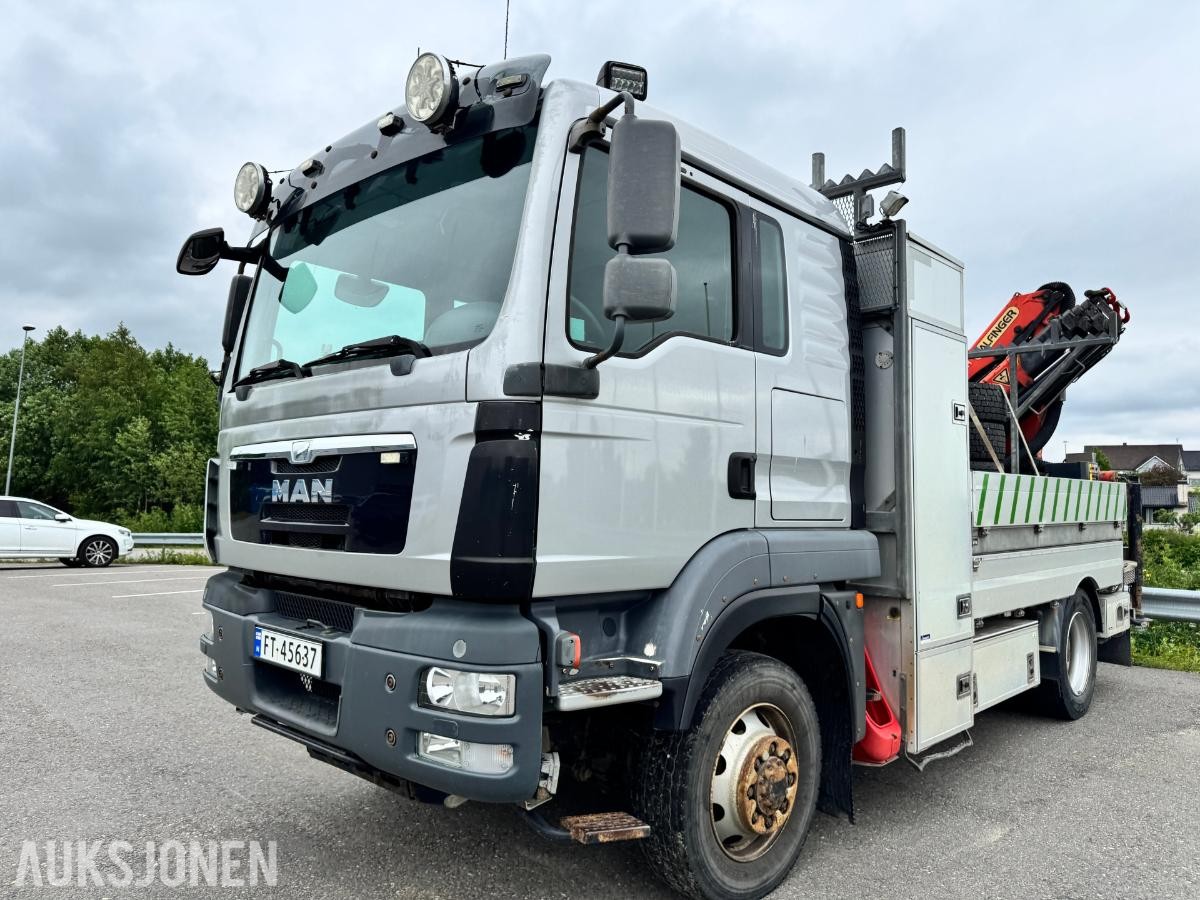 2014 MAN TGM 13.290 linjebil med kran og mannskapskurv