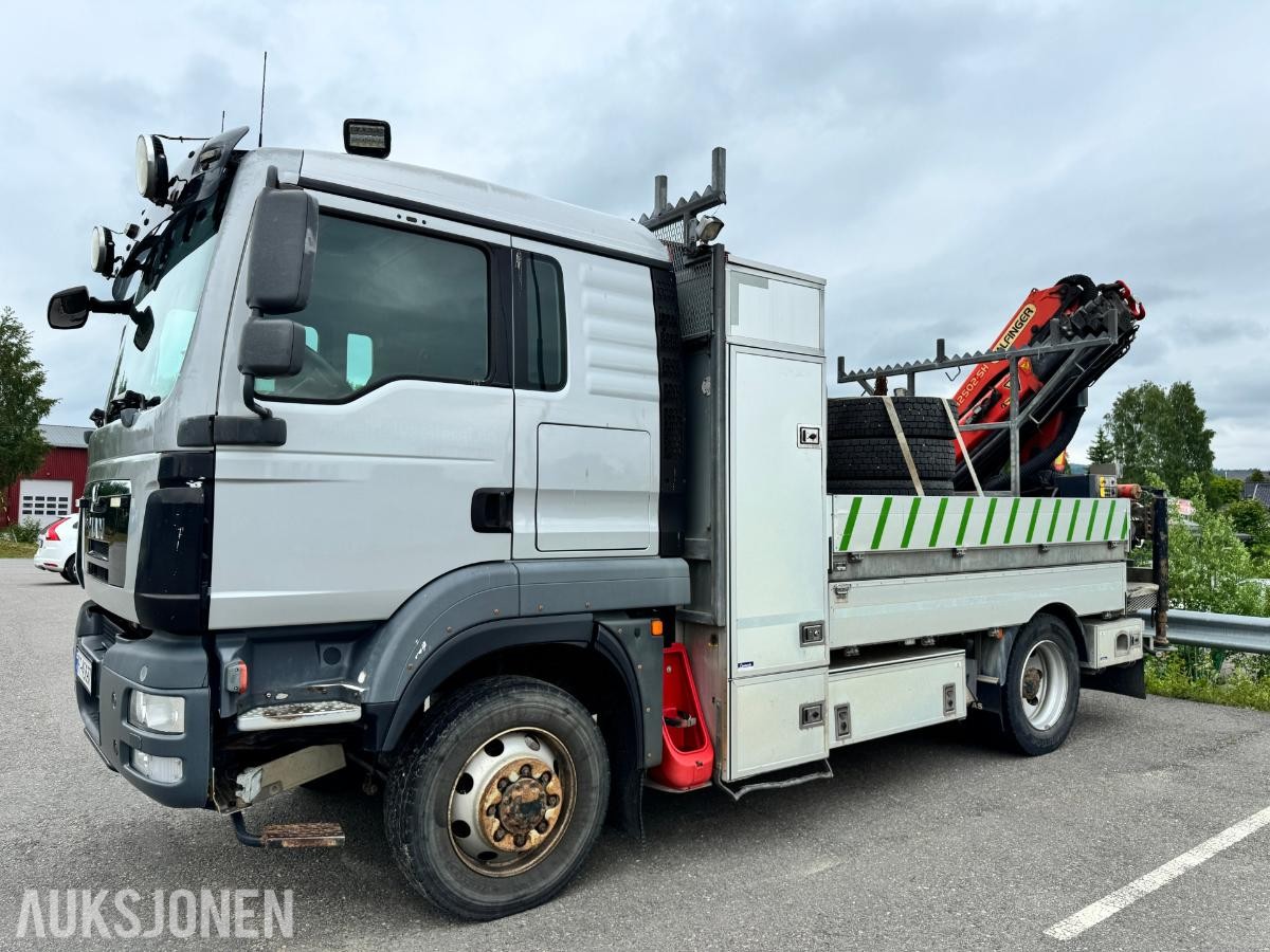 2014 MAN TGM 13.290 linjebil med kran og mannskapskurv