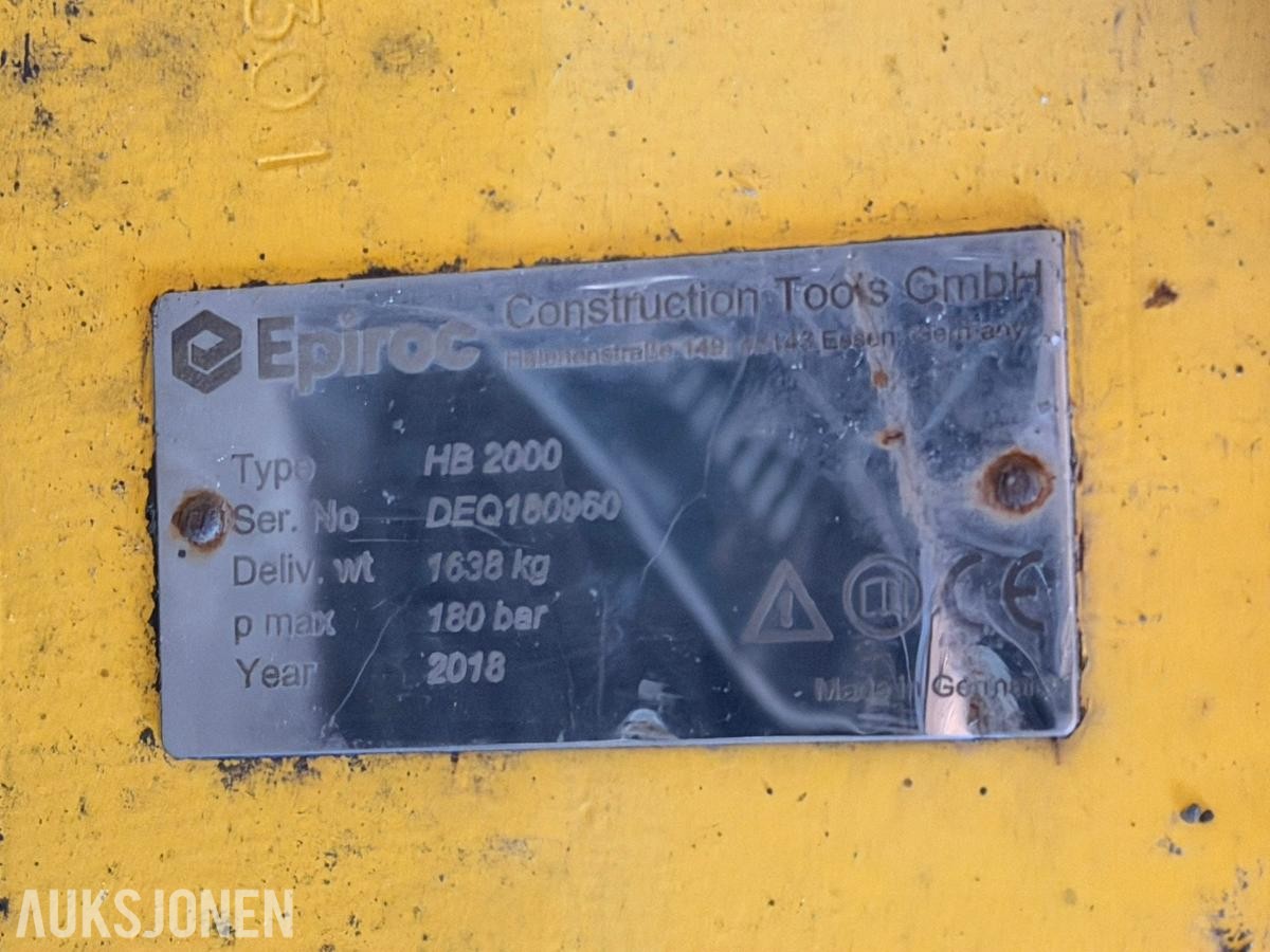 2018 Epiroc HB 2000 - pigghammer