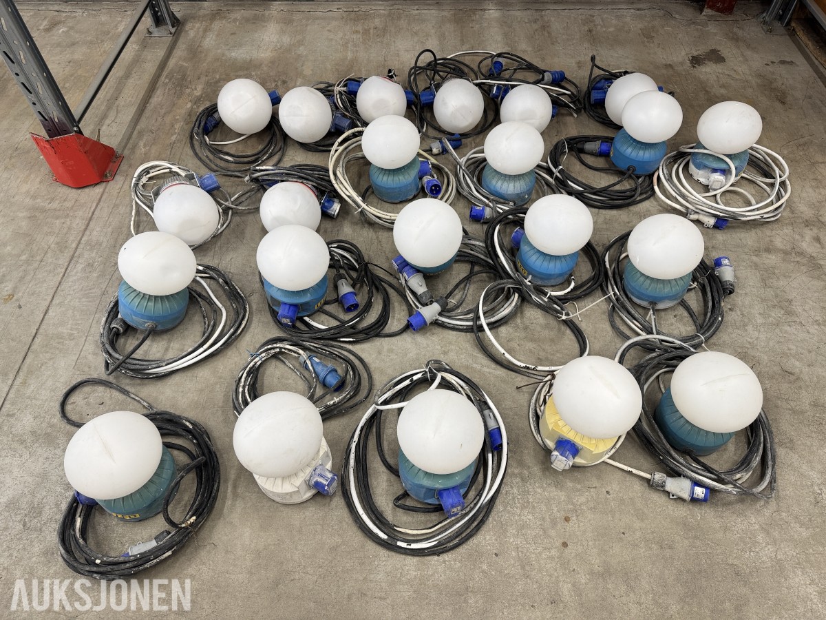 22 Stk Arbeidslys / Byggplasslys Ballonglys