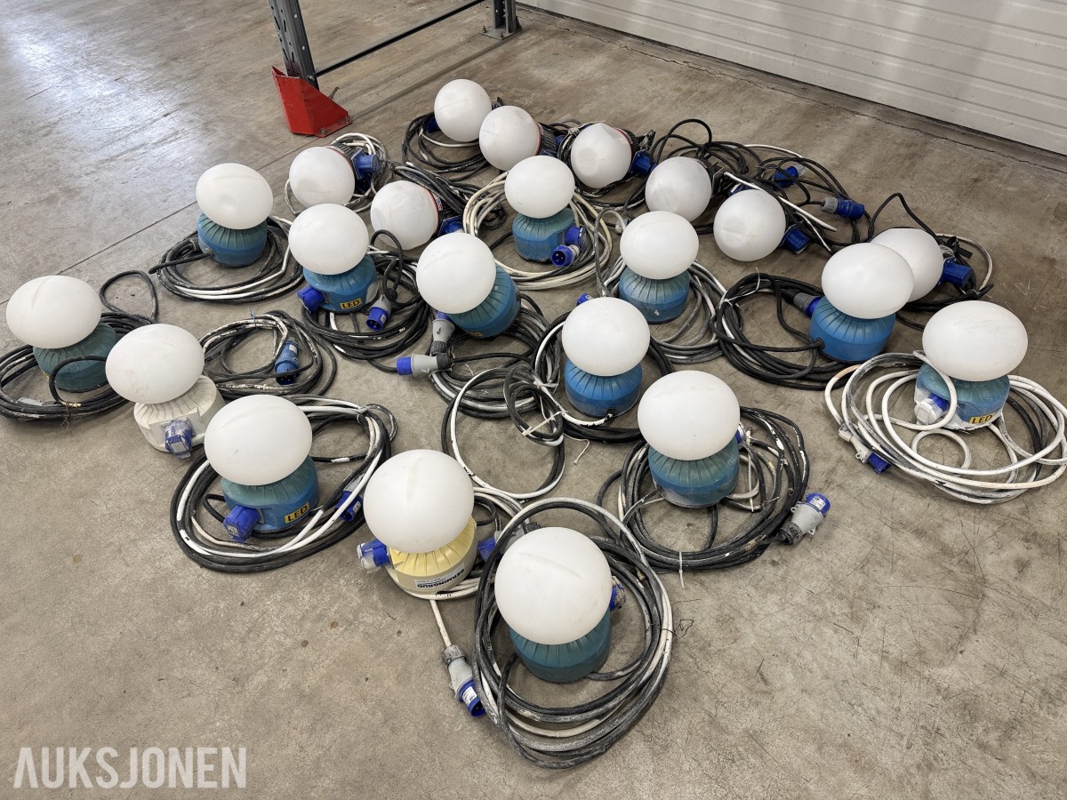 22 Stk Arbeidslys / Byggplasslys Ballonglys
