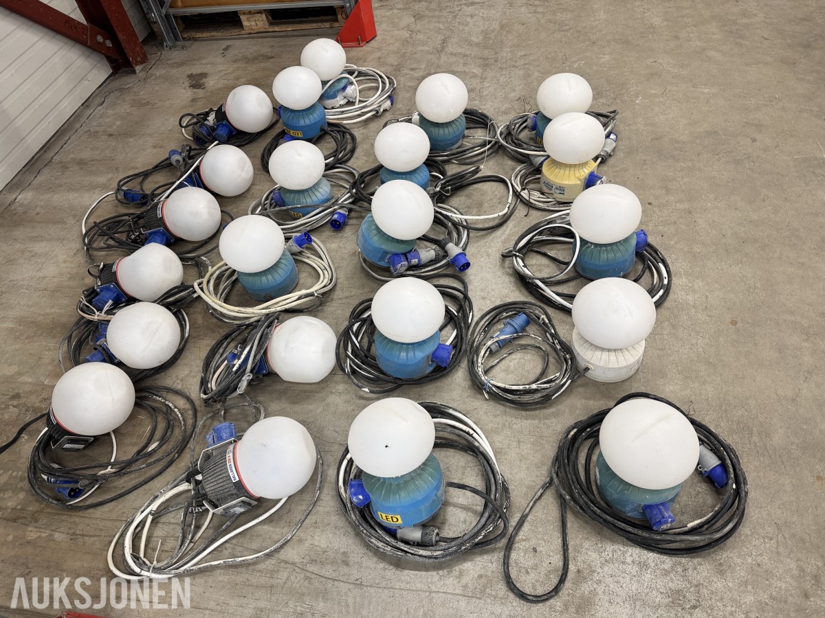 22 Stk Arbeidslys / Byggplasslys Ballonglys
