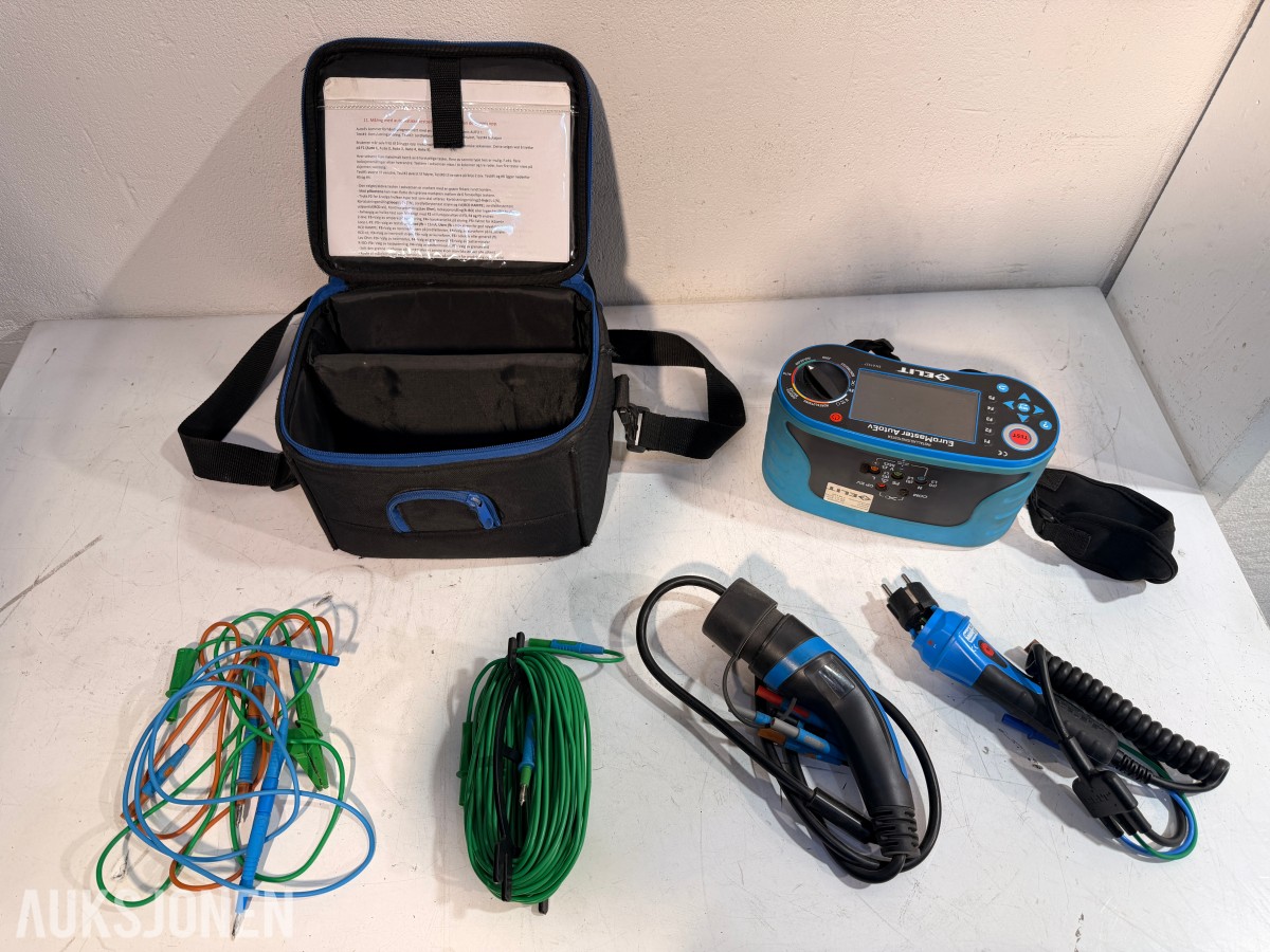 ELIT EuroMaster AutoEv installasjonstester med EV-pluggadapter og tilbehør