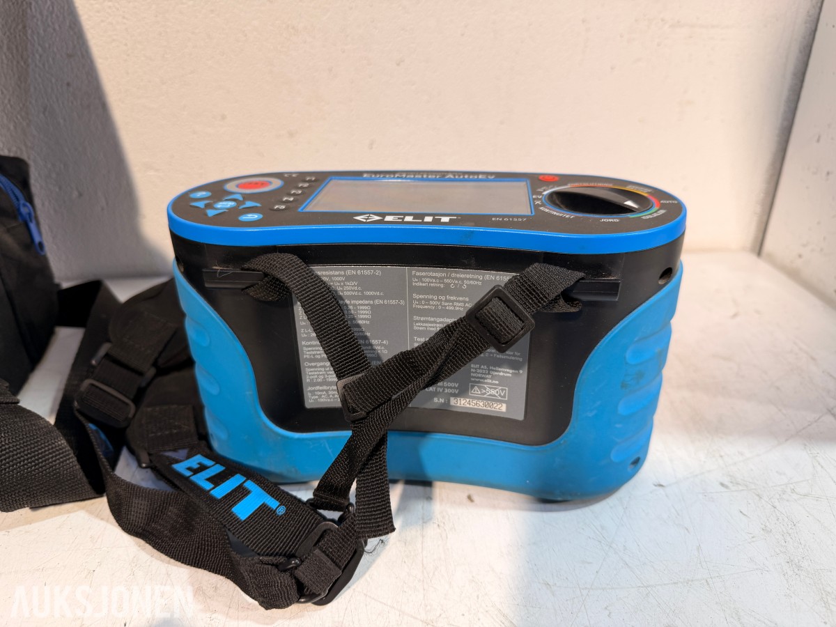 ELIT EuroMaster AutoEv installasjonstester med EV-pluggadapter og tilbehør