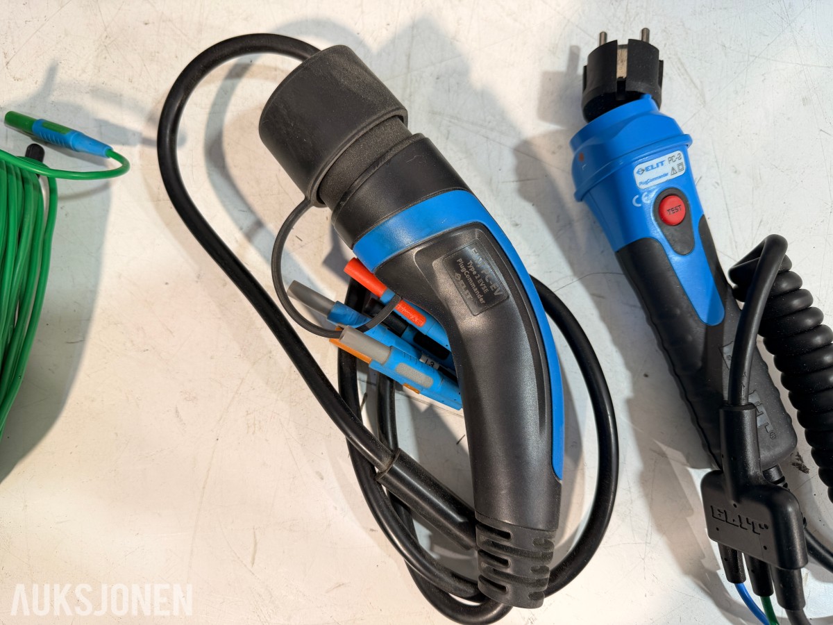 ELIT EuroMaster AutoEv installasjonstester med EV-pluggadapter og tilbehør