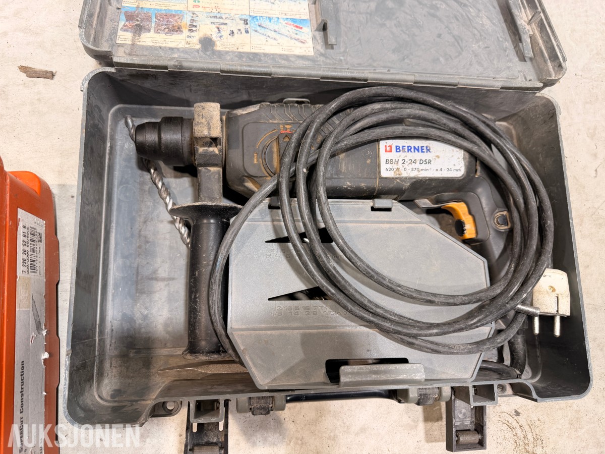 Elektrikerverktøy og utstyr – Haupa, Hilti, Hitachi, Berner, Fein, Stanley m.m.