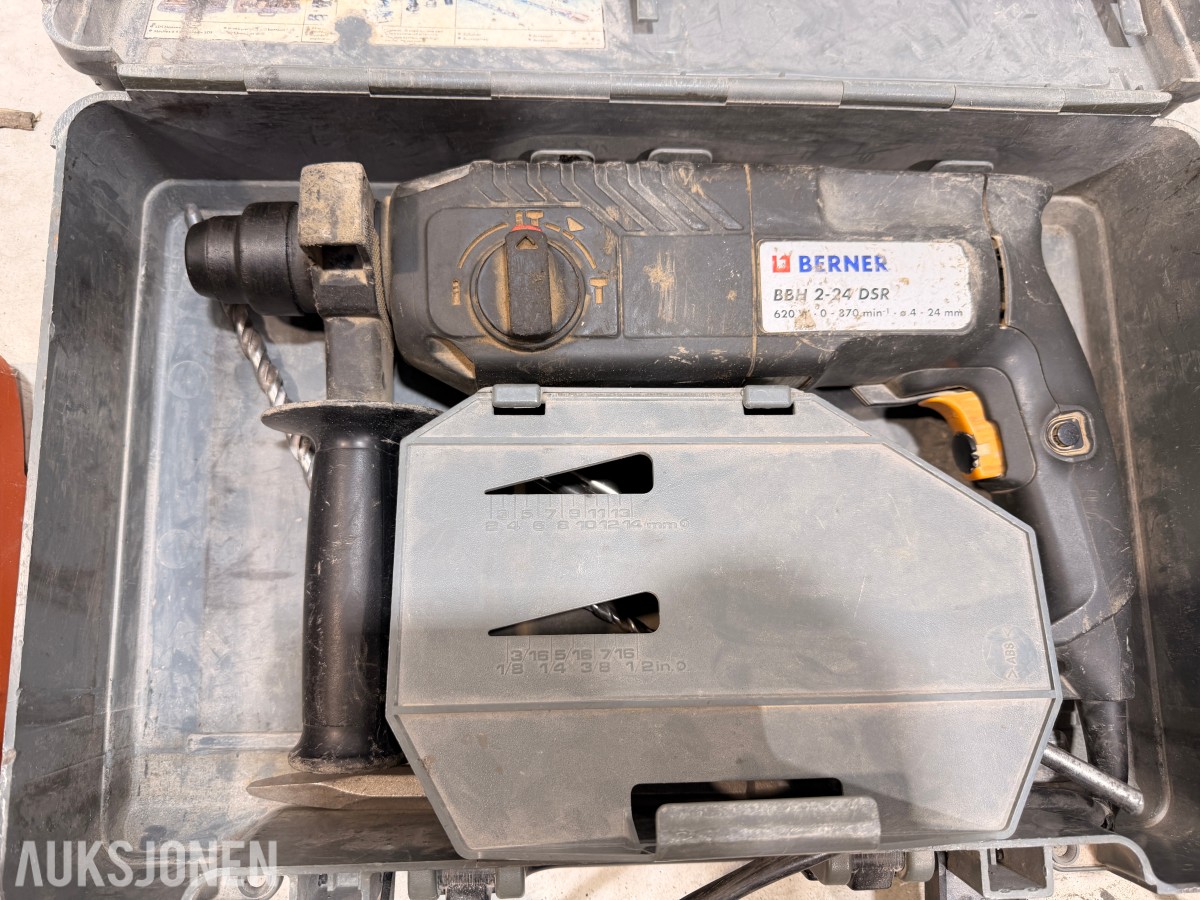 Elektrikerverktøy og utstyr – Haupa, Hilti, Hitachi, Berner, Fein, Stanley m.m.