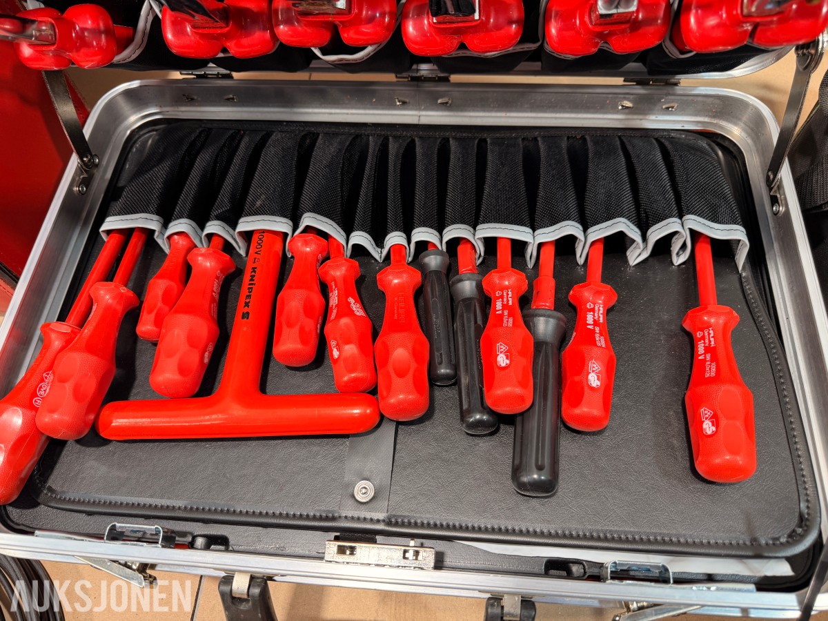 Elektrikerverktøy og utstyr – Haupa, Hilti, Hitachi, Berner, Fein, Stanley m.m.