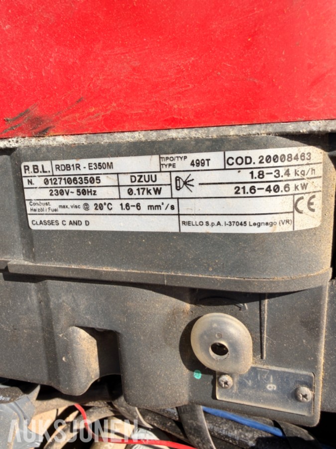 2011 Wacker Neuson HSH350 hydronisk overflatevarmer / teletiner på tilhenger