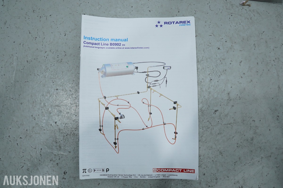 Rotarex / CEODEUX Firetec Compact Line B0902 brannslukkesystem