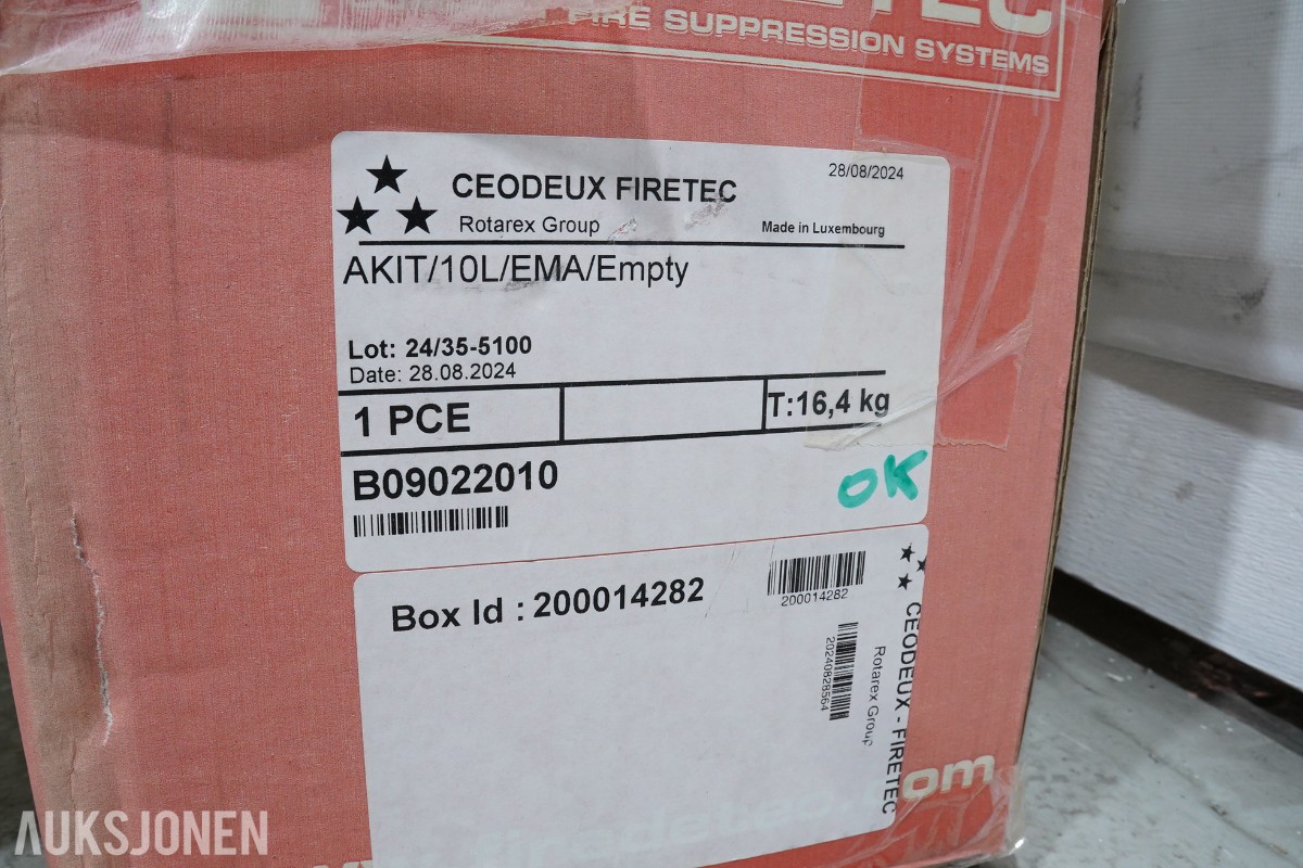 Rotarex / CEODEUX Firetec Compact Line B0902 brannslukkesystem